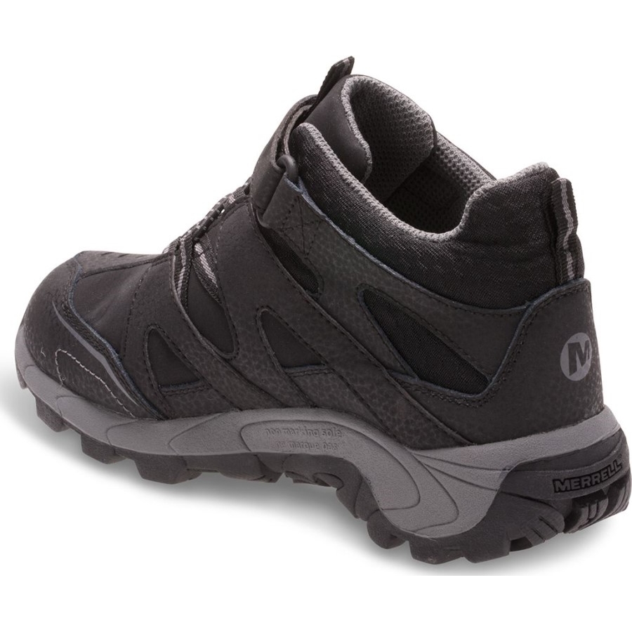 Merrell Big Kid's Light Tech Piele închidere Rapidă Impermeabilă Neagră