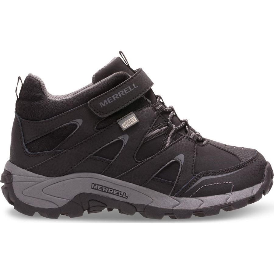 Merrell Big Kid's Light Tech Piele închidere Rapidă Impermeabilă Neagră