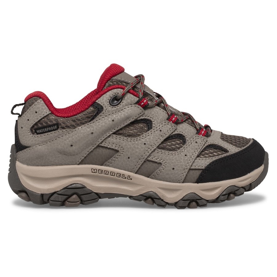 Merrell Big Kid's Moab 3 Adidași Impermeabili Cu Dantelă, Roșu Boulder