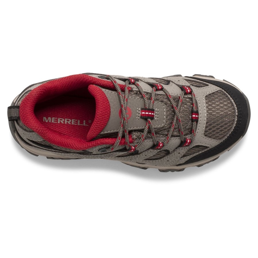 Merrell Big Kid's Moab 3 Adidași Impermeabili Cu Dantelă, Roșu Boulder