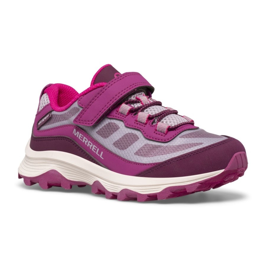 Merrell Big Kid's Moab Speed Low A/c Waterproof Grey-berry