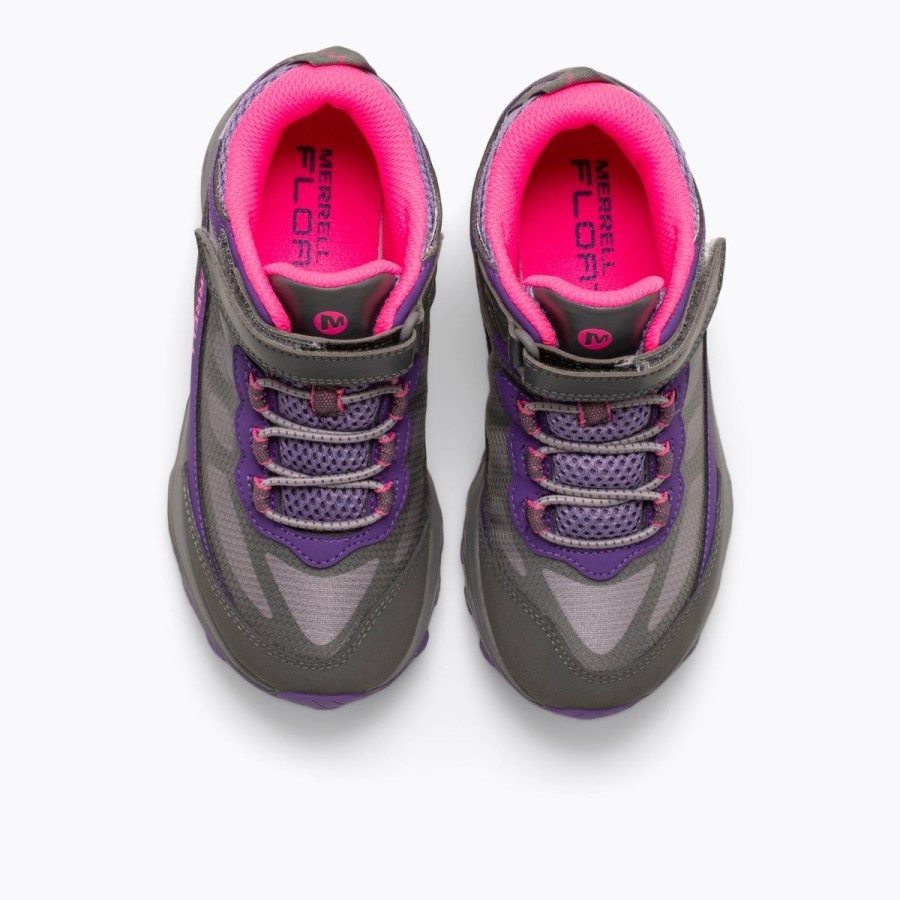 Merrell Big Kid's Moab Speed Mid A/c Rezistent La Apă Gri-roz-violet