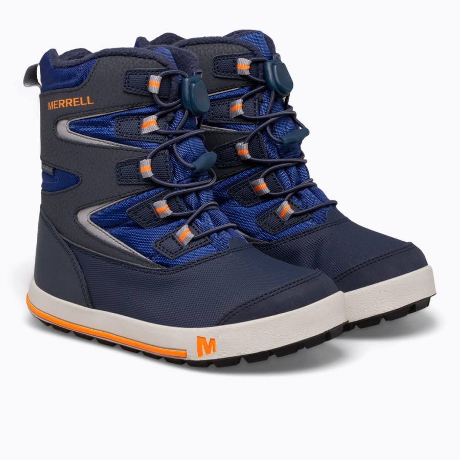 Cizme De Zăpadă Pentru Copil Mic Merrell 3.0 Bleumarin-cobalt-portocaliu