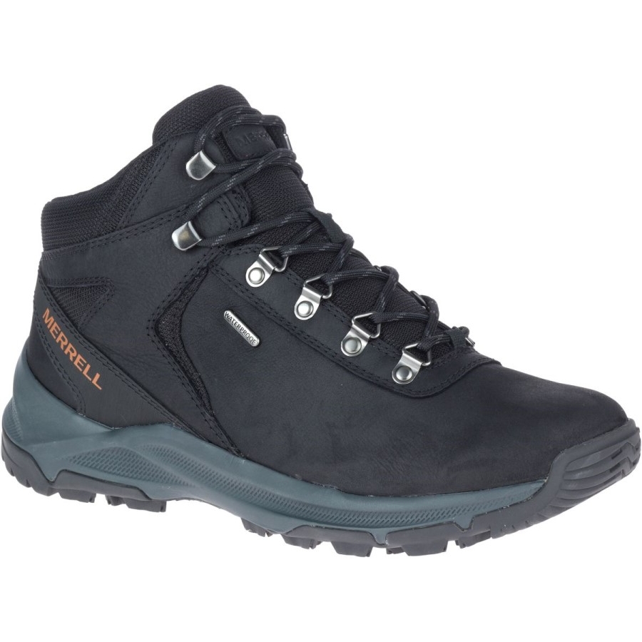 Merrell Erie Mid Piele Impermeabilă Negru Pentru Bărbați