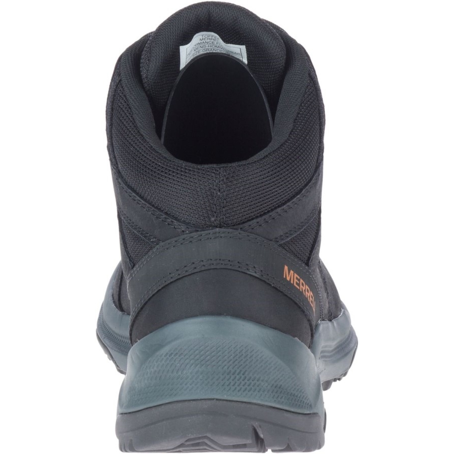 Merrell Erie Mid Piele Impermeabilă Negru Pentru Bărbați