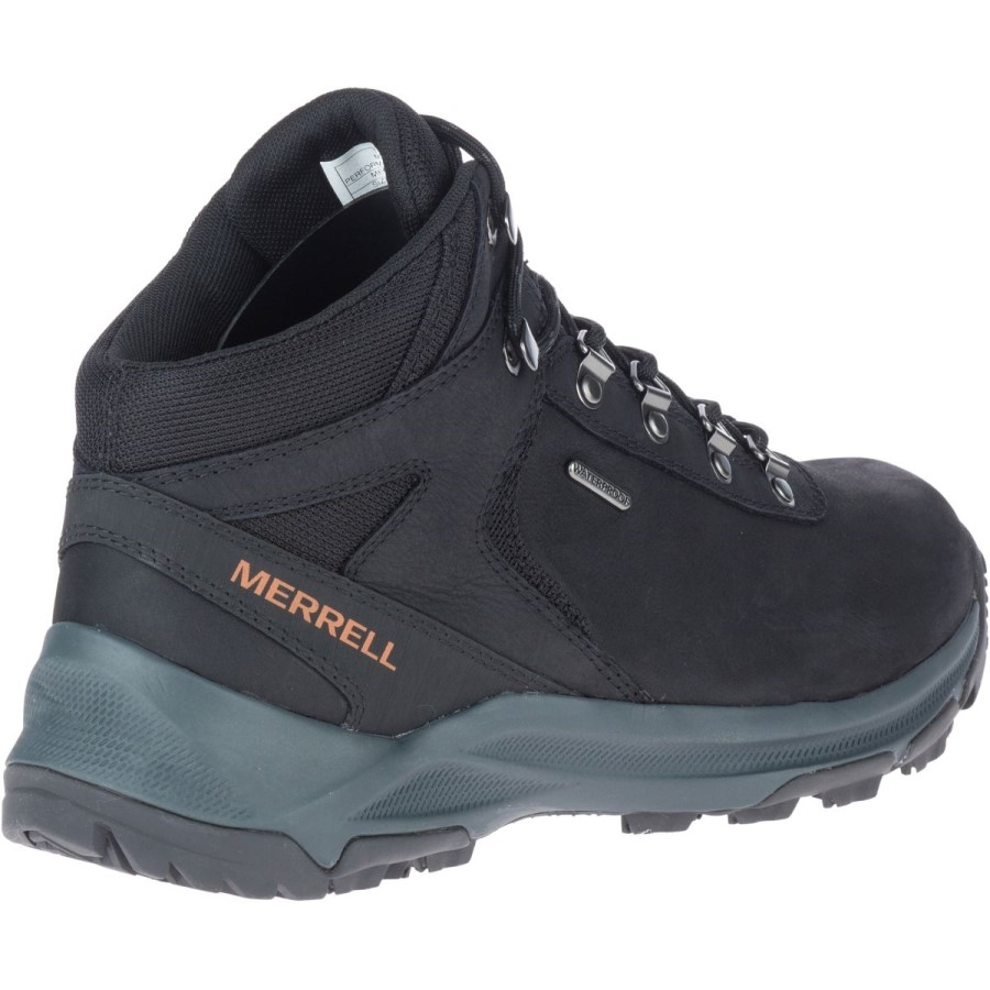 Merrell Erie Mid Piele Impermeabilă Negru Pentru Bărbați