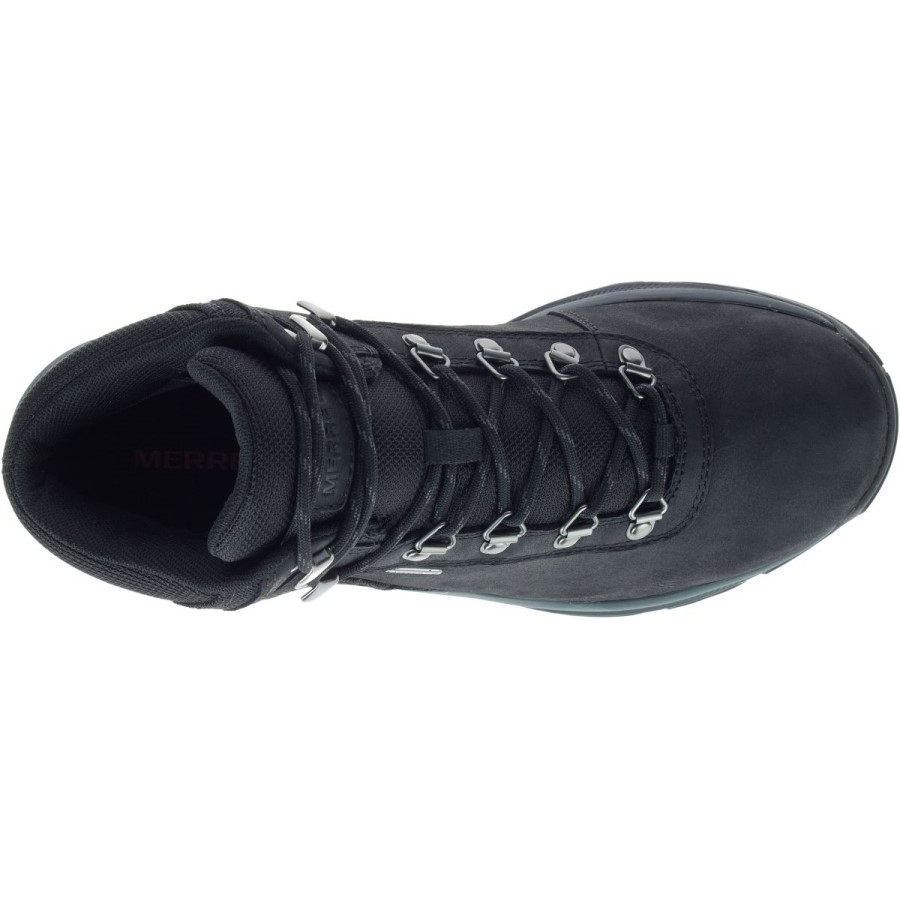 Merrell Erie Mid Piele Impermeabilă Negru Pentru Bărbați