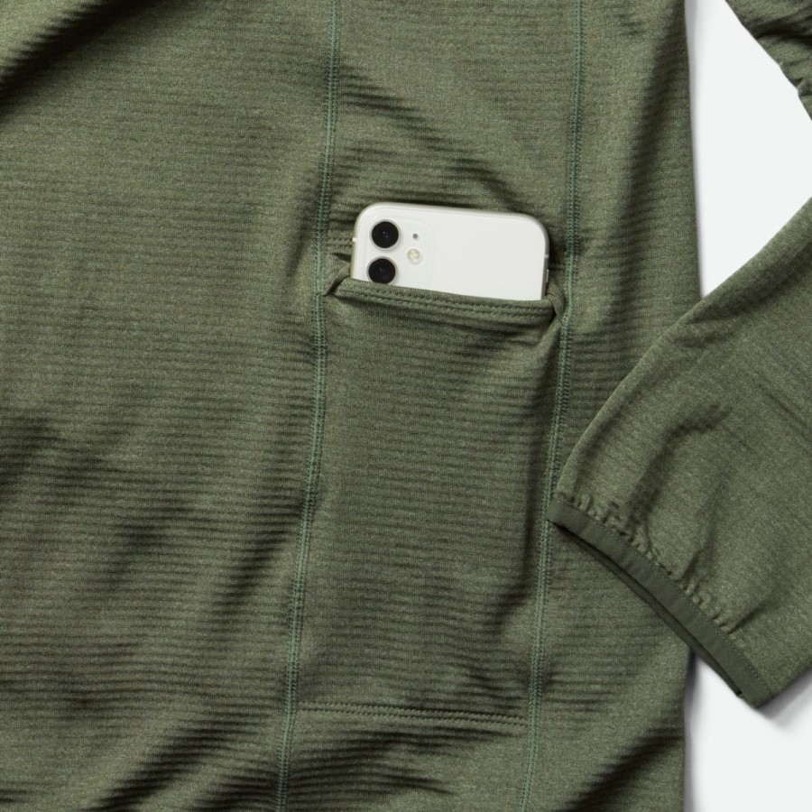 Hanorac Pentru Bărbați Merrell Geotex Cu Fermoar Complet, Dusty Olive Heather