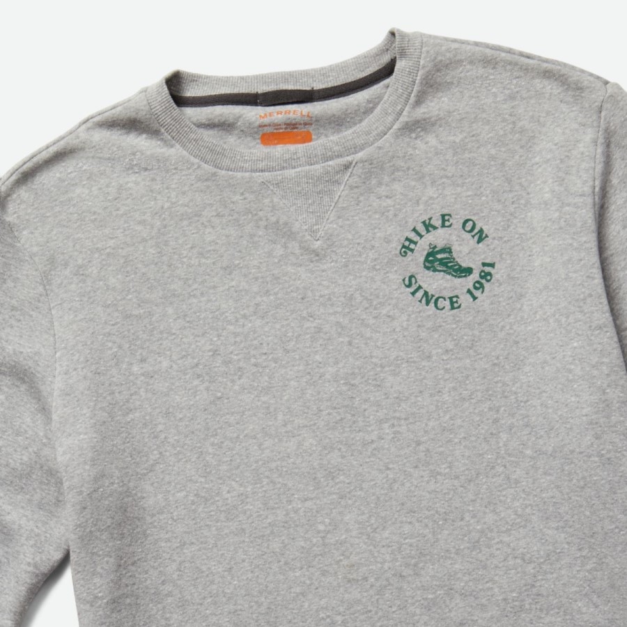 Merrell Hike Pentru Bărbați Pe Gâtul Crew Fleece Gri Heather