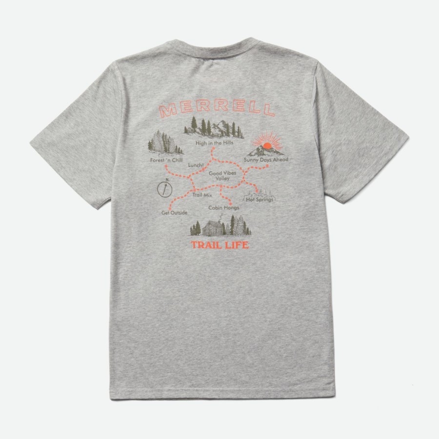 Tricou Grafic Pentru Bărbați Merrell, Gri Heather