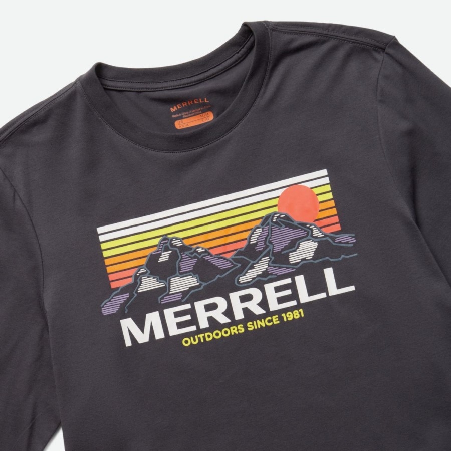 Tricou Pentru Bărbați Merrell Mountains Cu Mânecă Lungă India Ink