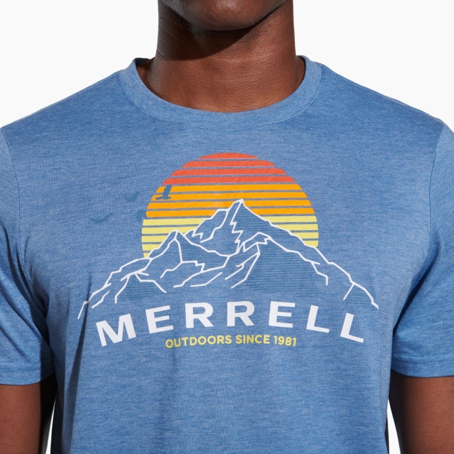 Tricou Pentru Bărbați Merrell Merrell Mountains Riviera Heather