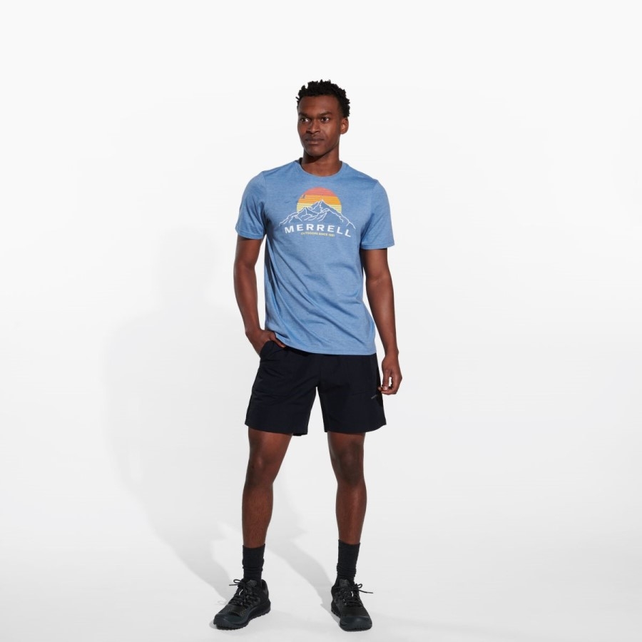 Tricou Pentru Bărbați Merrell Merrell Mountains Riviera Heather