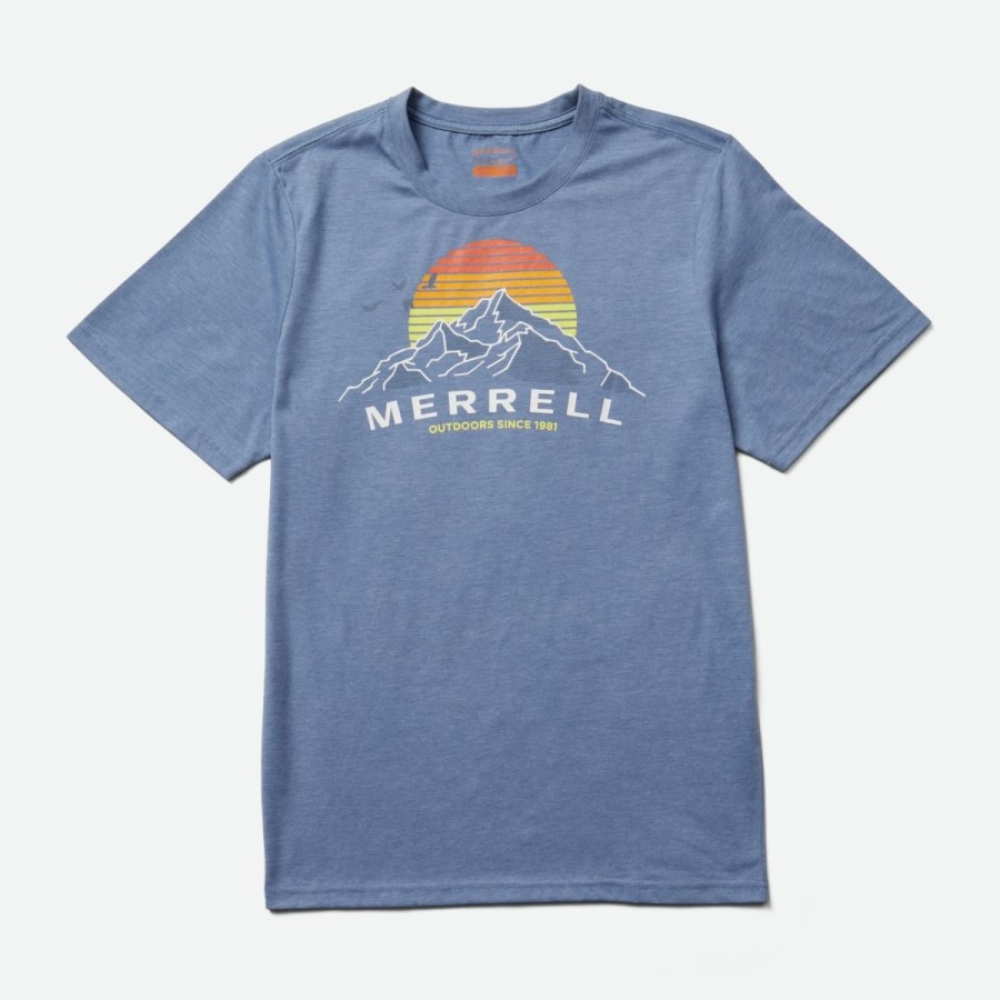 Tricou Pentru Bărbați Merrell Merrell Mountains Riviera Heather