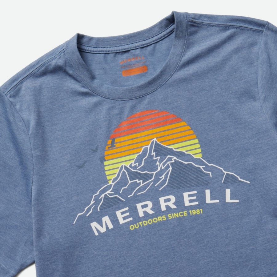 Tricou Pentru Bărbați Merrell Merrell Mountains Riviera Heather