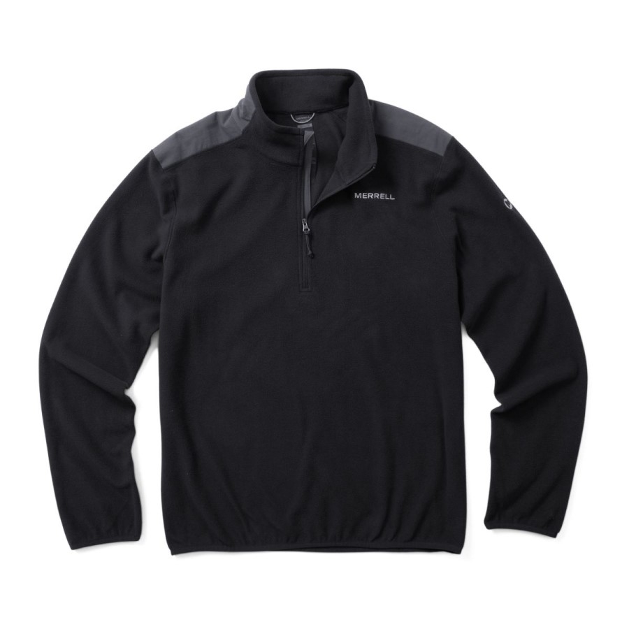 Merrell Teren Pentru Bărbați 1/4 Zip Fleece Negru