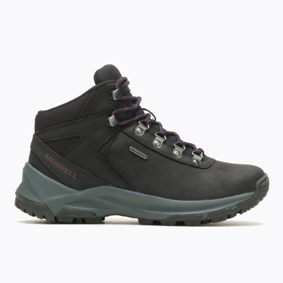 Merrell Erie Mid Piele Impermeabilă Negru Pentru Femei