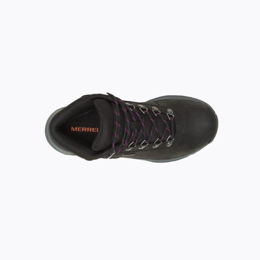 Merrell Erie Mid Piele Impermeabilă Negru Pentru Femei